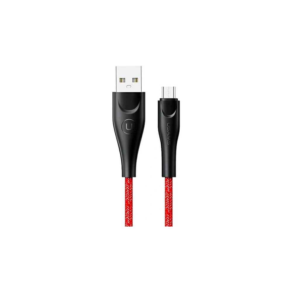 Hurtownia GSM - Kabel pleciony USAMS U41 microUSB 2m 2A czerwony/red SJ396USB02 Fast Charge - USA298RED - {ean13} - Hurt