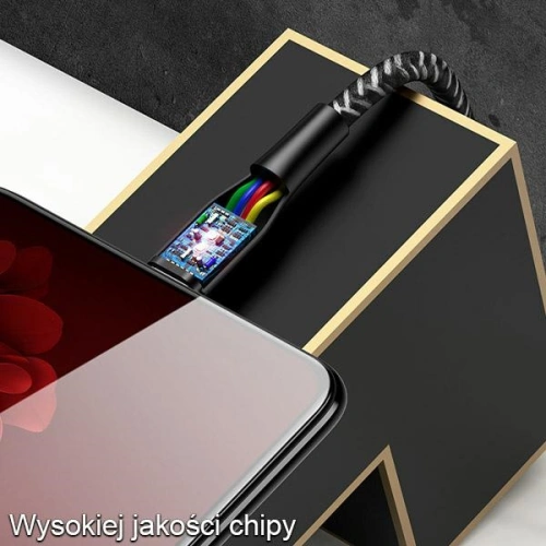 Kabel pleciony USAMS U41 microUSB 2m 2A czerwony/red SJ396USB02 Fast Charge