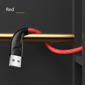 Wholesale USAMS Nylon Cable U41 microUSB 2m 2A red SJ396USB02 (US-SJ396) Fast Charge - USA298RED - {ean13} - Hurt