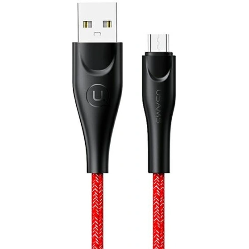Kabel pleciony USAMS U41 microUSB 3m 2A czerwony/red SJ399USB02 t Charge