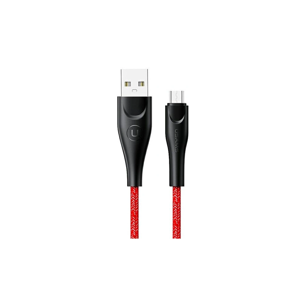 Hurtownia GSM - Kabel pleciony USAMS U41 microUSB 3m 2A czerwony/red SJ399USB02 t Charge - USA300RED - {ean13} - Hurt