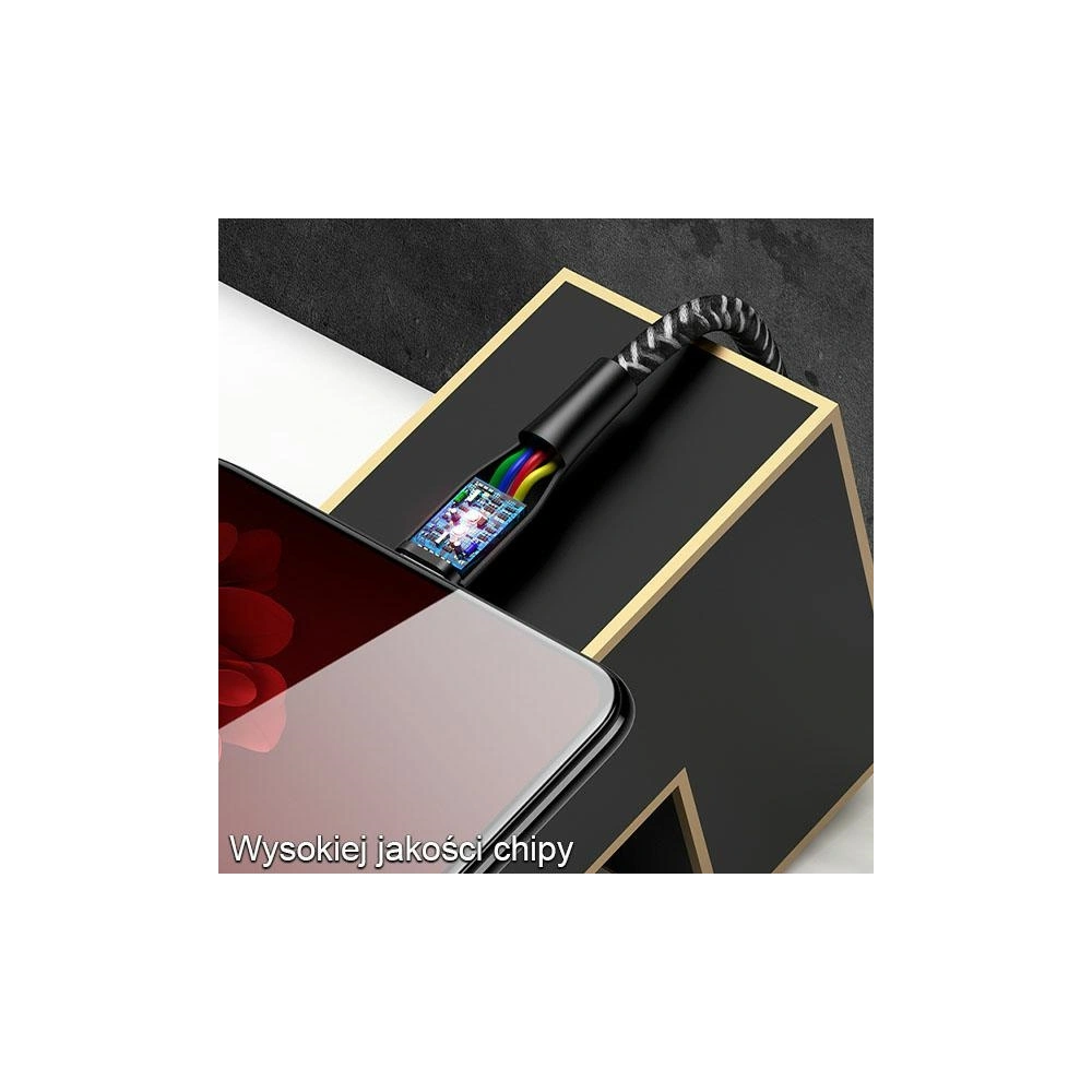 Hurtownia GSM - Kabel pleciony USAMS U41 microUSB 3m 2A czerwony/red SJ399USB02 t Charge - USA300RED - {ean13} - Hurt