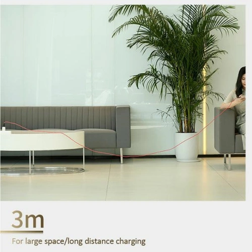 Kabel pleciony USAMS U41 microUSB 3m 2A czerwony/red SJ399USB02 t Charge