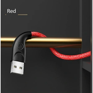 Wholesale USAMS Nylon Cable U41 microUSB 3m 2A red SJ399USB02 (US-SJ399) Fast Charge - USA300RED - {ean13} - Hurt
