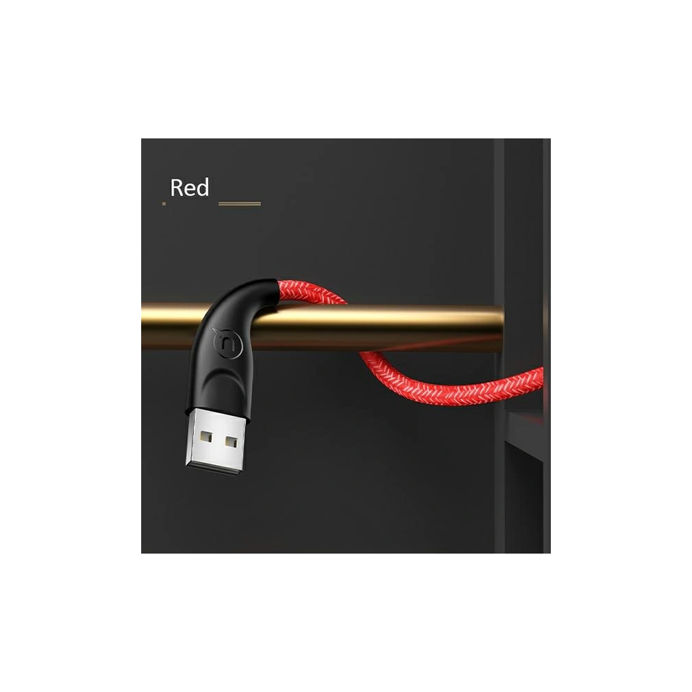 Hurtownia GSM - Kabel pleciony USAMS U41 microUSB 3m 2A czerwony/red SJ399USB02 t Charge - USA300RED - {ean13} - Hurt