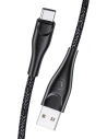 Kabel pletený USAMS U41 USB-C 1m 2A černý/black SJ392USB01 Rychlé nabíjení