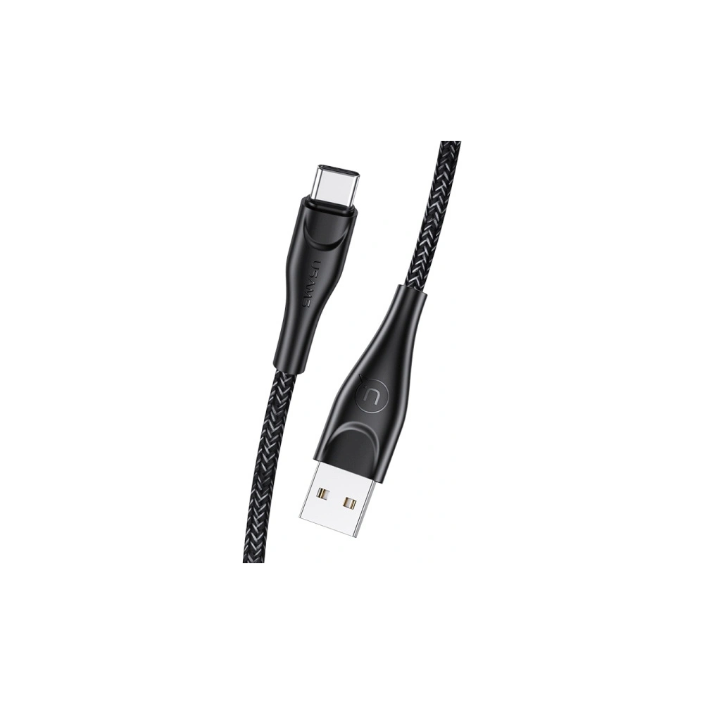 Hurtownia GSM - Kabel pletený USAMS U41 USB-C 1m 2A černý/black SJ392USB01 Rychlé nabíjení - USA301BLK - {ean13} - Hurt