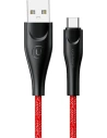Kabel pletený USAMS U41 USB-C 1m 2A červený/red SJ392USB02 Rychlé nabíjení