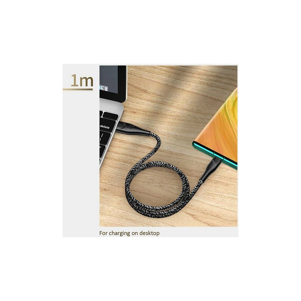 Wholesale USAMS Nylon Cable U41 USB-C 1m 2A red SJ392USB02 (US-SJ392) Fast Charge - USA302RED - {ean13} - Hurt