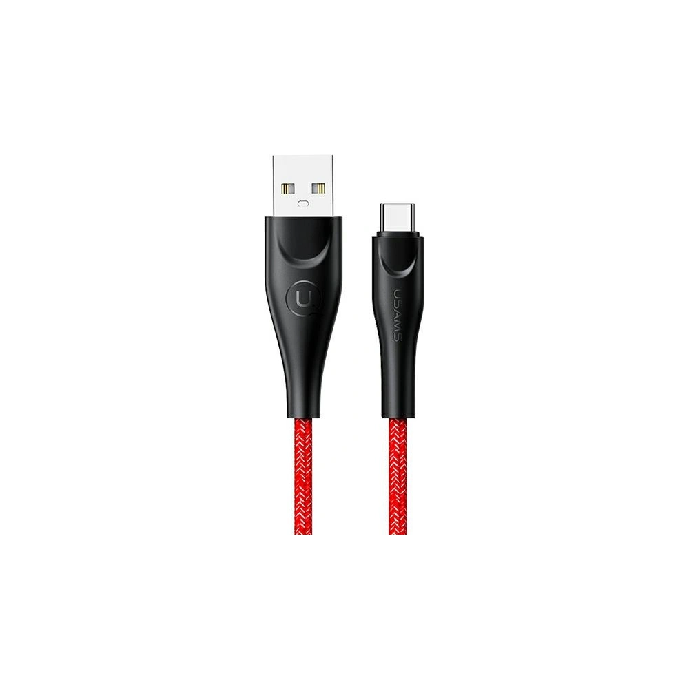 Hurtownia GSM - Kabel pletený USAMS U41 USB-C 3m 2A červený/red SJ398USB02 Rychlé nabíjení - USA306RED - {ean13} - Hurt