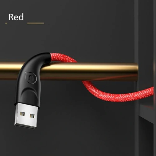 Kabel pleciony USAMS U41 USB-C 3m 2A czerwony/red SJ398USB02 Fast Charge