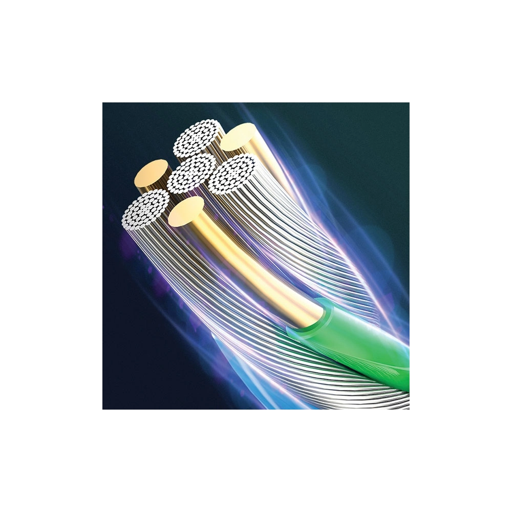 Wholesale USAMS Nylon Cable U48 Lightning 1,2m 2A Fast Charging LED black SJ423USB01 (US-SJ423) - USA309BLK - {ean13} - Hurt