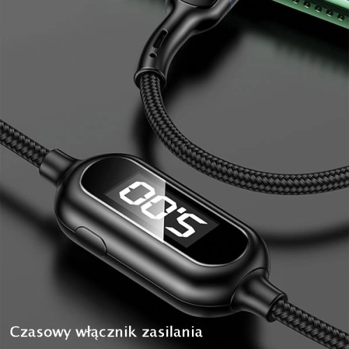 Kabel pleciony USAMS U48 lightning 1,2m 2A Fast Charging LED zielony/green SJ423USB02