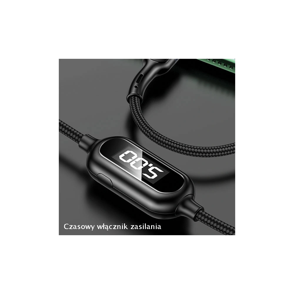 Wholesale USAMS Nylon Cable U48 Lightning 1,2m 2A Fast Charging LED green SJ423USB02 (US-SJ423) - USA310GRN - {ean13} - Hurt