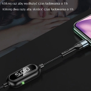 Hurtownia GSM - Kabel pleciony USAMS U48 lightning 1,2m 2A Fast Charging LED zielony/green SJ423USB02 - USA310GRN - {ean13} - Hurt