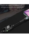 Wholesale USAMS Nylon Cable U48 Lightning 1,2m 2A Fast Charging LED green SJ423USB02 (US-SJ423) - USA310GRN - {ean13} - Hurt