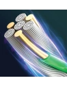 Wholesale USAMS Nylon Cable U48 Lightning 1,2m 2A Fast Charging LED green SJ423USB02 (US-SJ423) - USA310GRN - {ean13} - Hurt