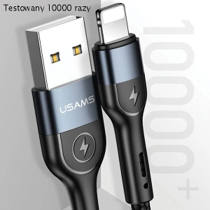 Hurtownia GSM - Kabel pleciony USAMS U48 lightning 1,2m 2A Fast Charging LED zielony/green SJ423USB02 - USA310GRN - {ean13} - Hurt