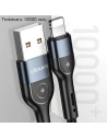 Wholesale USAMS Nylon Cable U48 Lightning 1,2m 2A Fast Charging LED green SJ423USB02 (US-SJ423) - USA310GRN - {ean13} - Hurt