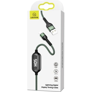 Hurtownia GSM - Kabel pleciony USAMS U48 lightning 1,2m 2A Fast Charging LED zielony/green SJ423USB02 - USA310GRN - {ean13} - Hurt