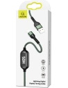 Wholesale USAMS Nylon Cable U48 Lightning 1,2m 2A Fast Charging LED green SJ423USB02 (US-SJ423) - USA310GRN - {ean13} - Hurt