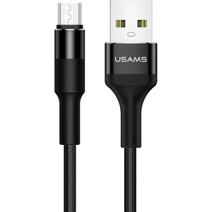 Wholesale USAMS Nylon Cable U5 2A microUSB black 1,2m SJ224USB01 (US-SJ224) - USA313BLK - {ean13} - Hurt