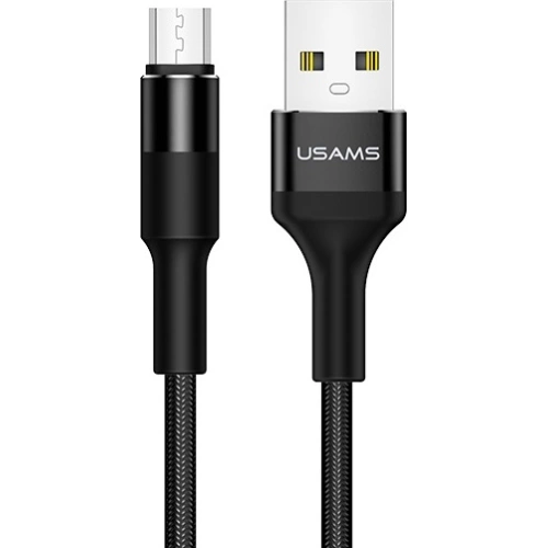 Kabel pleciony USAMS U5 2A micro USB czarny/black 1,2m SJ224USB01