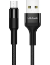 Wholesale USAMS Nylon Cable U5 2A microUSB black 1,2m SJ224USB01 (US-SJ224) - USA313BLK - {ean13} - Hurt