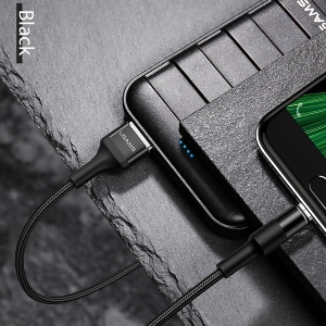 Wholesale USAMS Nylon Cable U5 2A microUSB black 1,2m SJ224USB01 (US-SJ224) - USA313BLK - {ean13} - Hurt