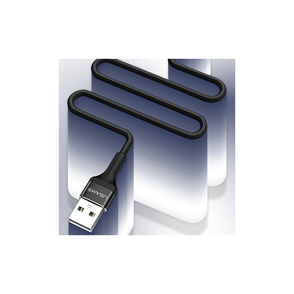 Hurtownia GSM - Kabel pleciony USAMS U5 2A micro USB czarny/black 1,2m SJ224USB01 - USA313BLK - {ean13} - Hurt