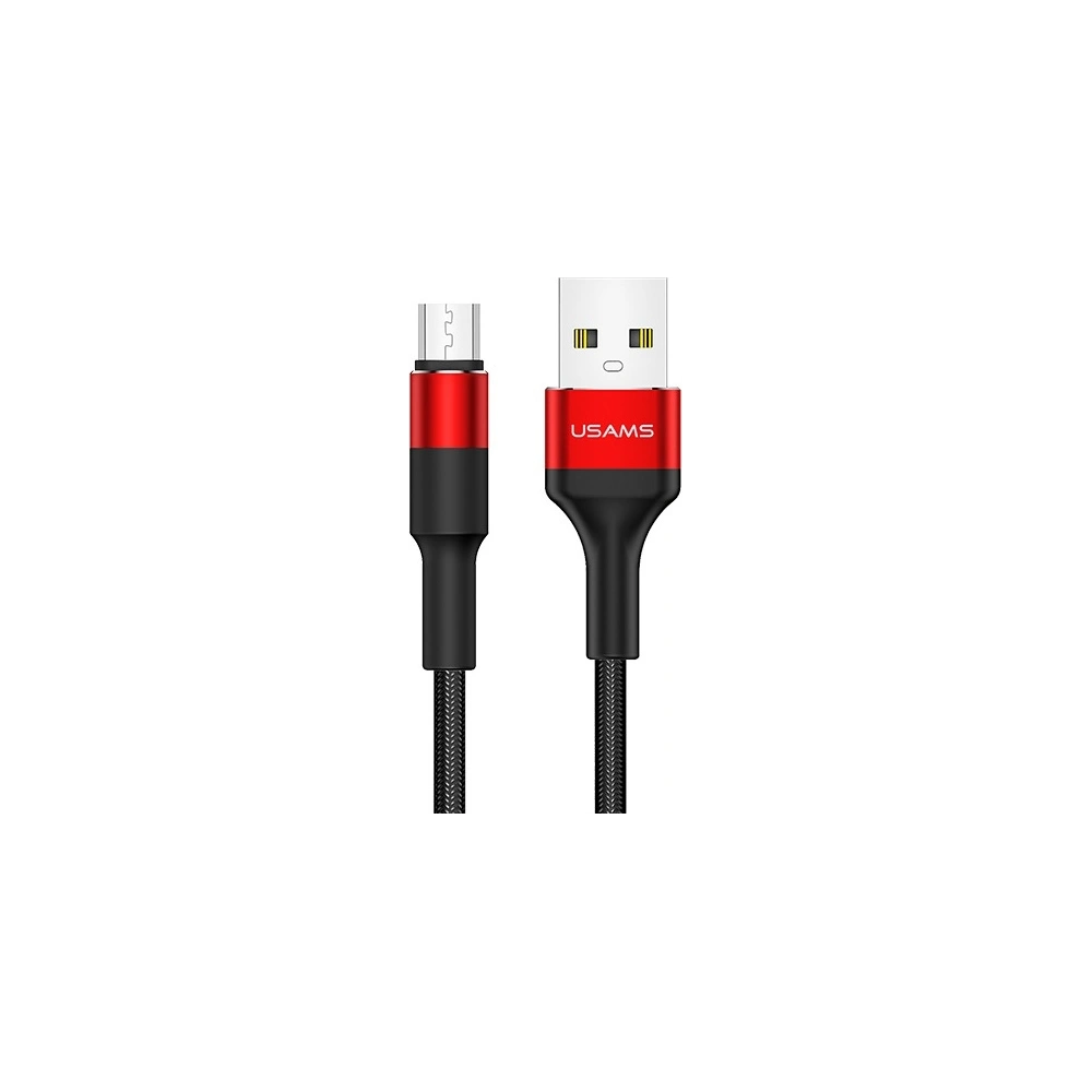 USAMS Nylon Cable U5 2A microUSB red 1,2m SJ224USB02 (US-SJ224)