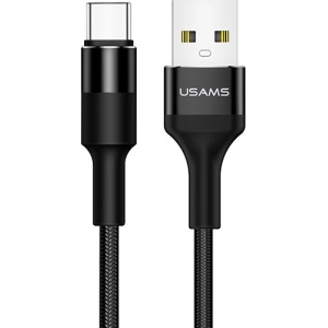 Hurtownia GSM - Kabel pleciony USAMS U5 2A USB-C czarny/black 1,2m SJ221TC01 - USA315BLK - {ean13} - Hurt