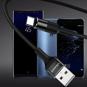 Hurtownia GSM - Kabel pleciony USAMS U5 2A USB-C czarny/black 1,2m SJ221TC01 - USA315BLK - {ean13} - Hurt