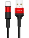Kabel pleciony USAMS U5 2A USB-C czerwony/red 1,2m SJ221TC02