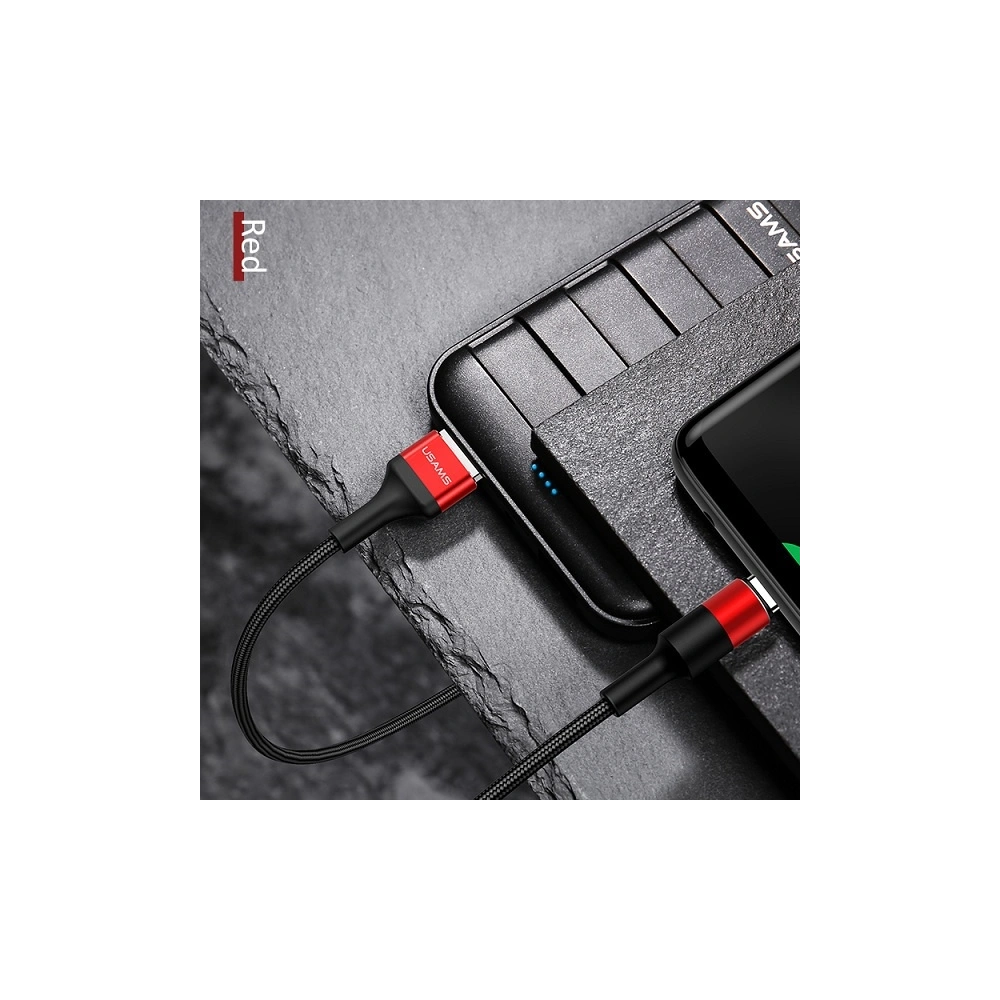 Hurtownia GSM - Kabel pletený USAMS U5 2A USB-C červený/red 1,2m SJ221TC02 - USA316RED - {ean13} - Hurt