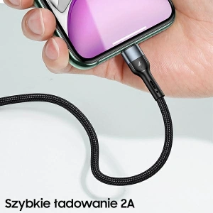 Hurtownia GSM - Kabel pleciony USAMS U55 2A lightning U55 zielony/green 1m SJ448USBSG02 - USA318GRN - {ean13} - Hurt