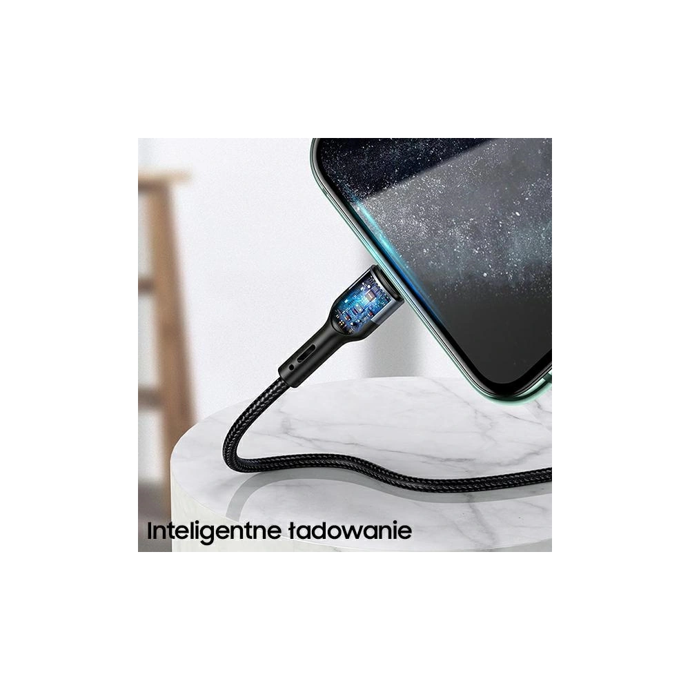 Hurtownia GSM - Kabel pleciony USAMS U55 2A lightning U55 zielony/green 1m SJ448USBSG02 - USA318GRN - {ean13} - Hurt