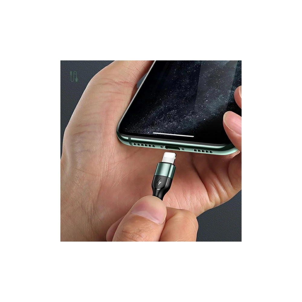 Hurtownia GSM - Kabel pleciony USAMS U55 2A lightning U55 zielony/green 1m SJ448USBSG02 - USA318GRN - {ean13} - Hurt