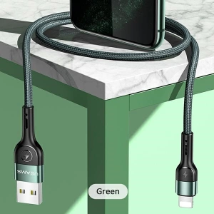 Hurtownia GSM - Kabel pleciony USAMS U55 2A lightning U55 zielony/green 1m SJ448USBSG02 - USA318GRN - {ean13} - Hurt