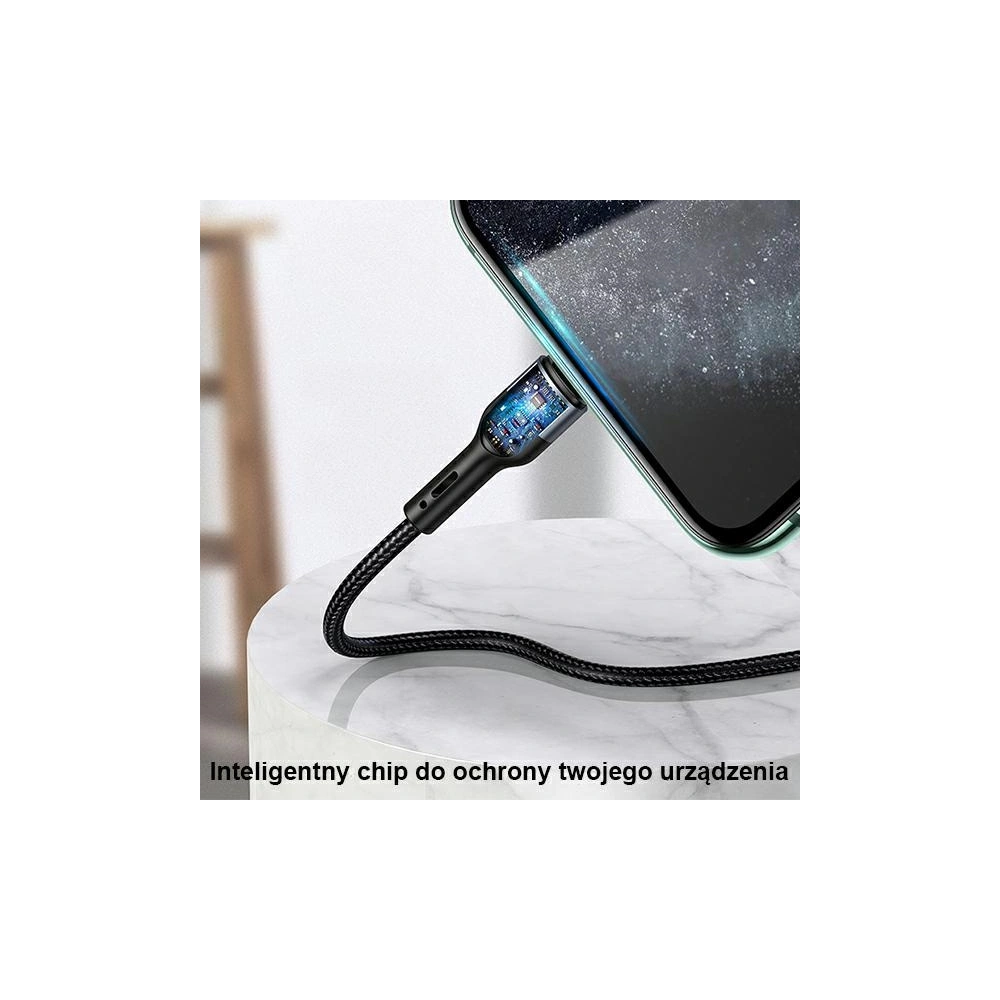 Hurtownia GSM - Kabel pleciony USAMS U55 2A micro USB czarny/black 1m SJ450USB01 - USA322BLK - {ean13} - Hurt