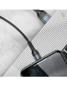 Wholesale USAMS Nylon Cable U55 2A microUSB black 1m SJ450USB01 (US-SJ450) - USA322BLK - {ean13} - Hurt