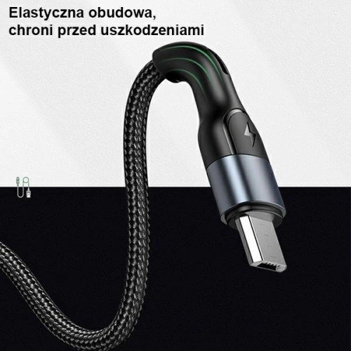 Kabel pleciony USAMS U55 2A micro USB czarny/black 1m SJ450USB01