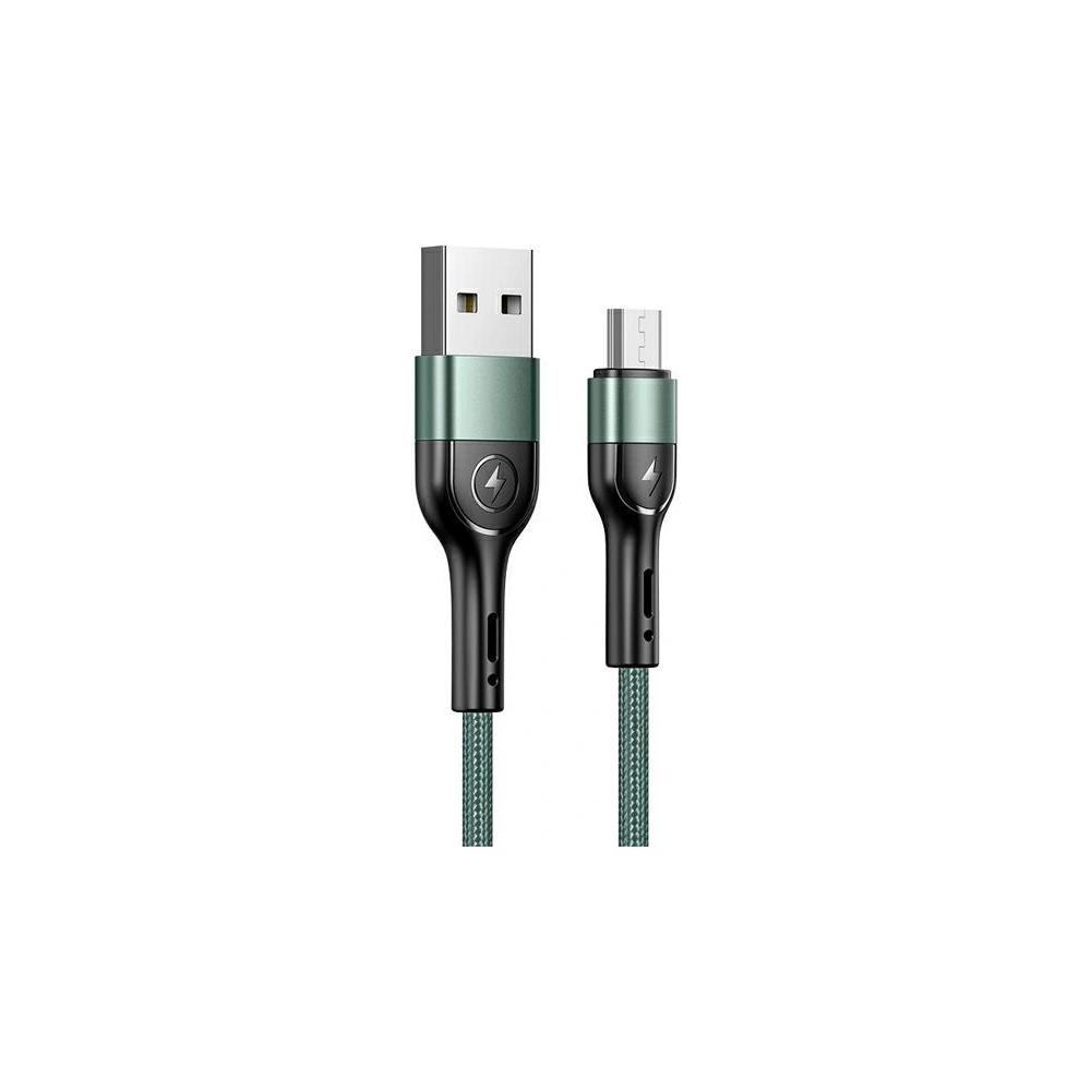 Hurtownia GSM - Kabel pleciony USAMS U55 2A micro USB zielony/green 1m SJ450USB02 - USA323GRN - {ean13} - Hurt