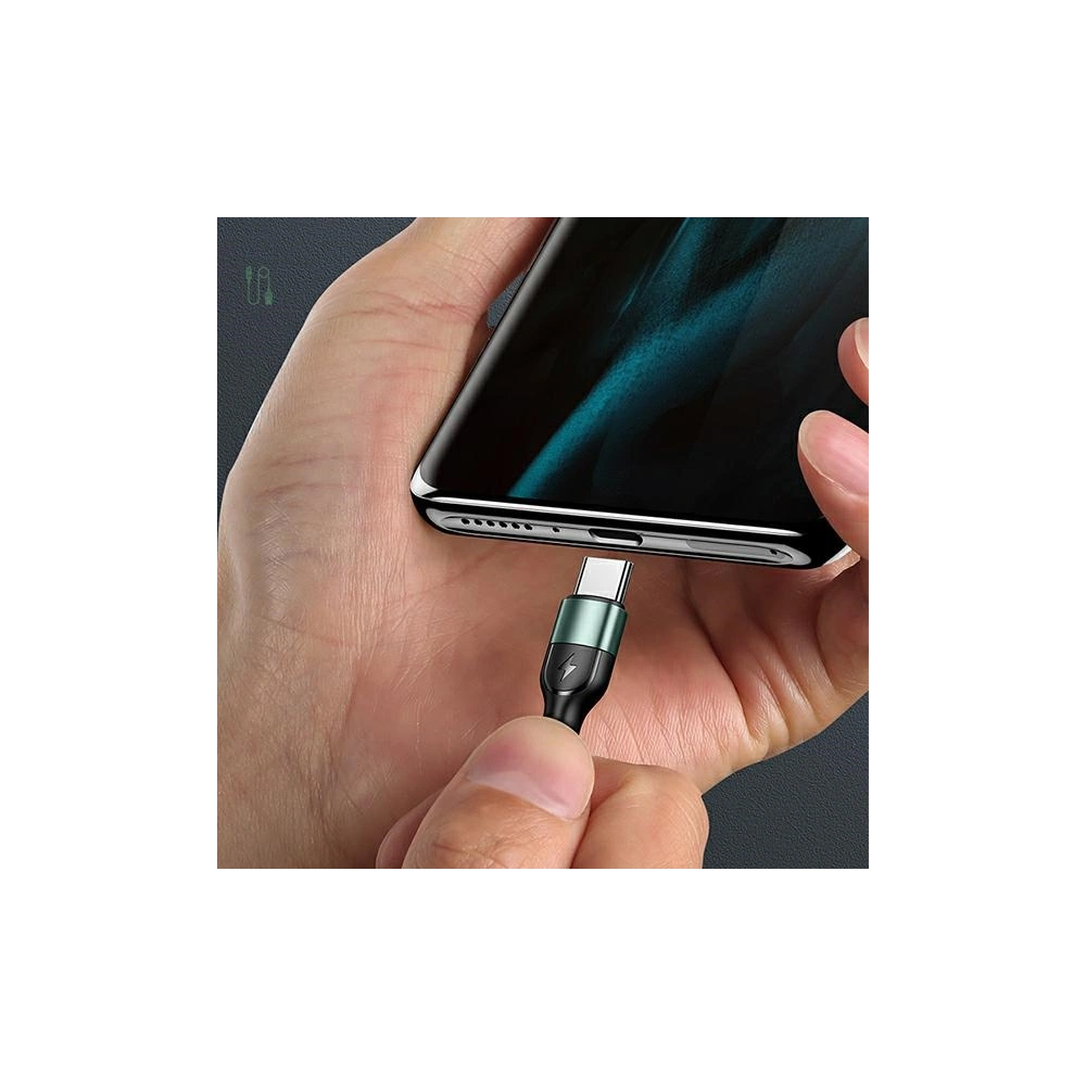 Hurtownia GSM - Kabel pletený USAMS U55 2A USB-C U55 zelený/green 1m SJ449USBSG02 - USA325GRN - {ean13} - Hurt