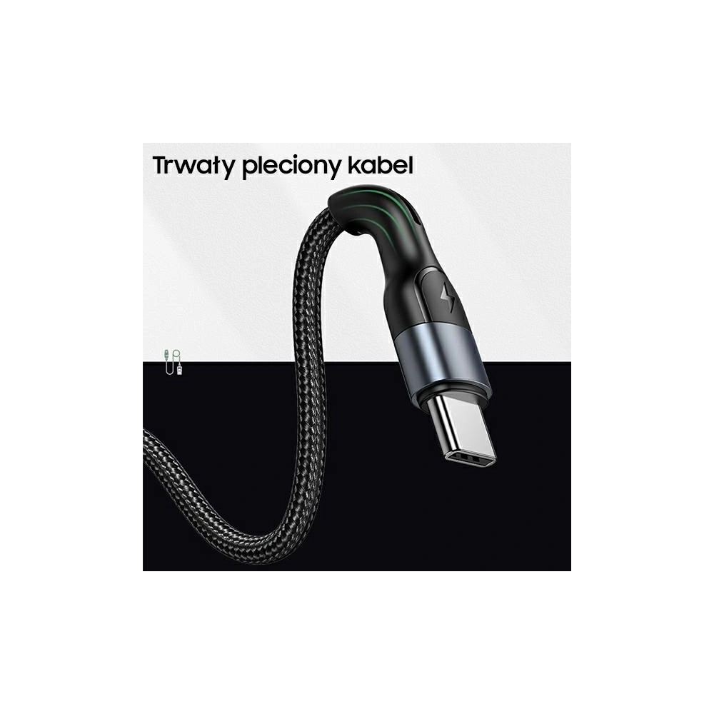 Hurtownia GSM - Kabel pletený USAMS U55 2A USB-C U55 zelený/green 1m SJ449USBSG02 - USA325GRN - {ean13} - Hurt
