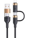 Hurtownia GSM - Kabel pleciony USAMS U62 2xUSB-C/USB-A /lightning 1,2m PD Fast Charge czarny/black SJ483USB01 - USA328BLK - {ean13} - Hurt