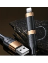 Wholesale USAMS Nylon Cable U62 2xUSB-C/USB-A /Lightning 1,2m PD Fast Charge black SJ483USB01 (US-SJ483) - USA328BLK - {ean13} - Hurt