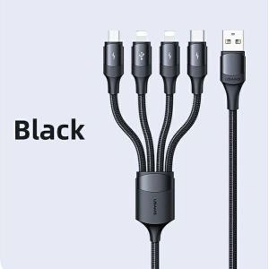 Hurtownia GSM - Kabel pleciony USAMS U73 4w1 1.2m 3A Fast Charge (2xlightning/microUSB/USB-C) SJ516USB01 - USA329 - {ean13} - Hurt