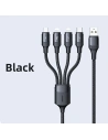 Wholesale USAMS Nylon Cable U73 4in1 1.2m 3A Fast Charge (2xLightning/microUSB/USB-C) SJ516USB01 (US-SJ516) - USA329 - {ean13} - Hurt