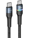 Kabel pleciony USAMS U76 USB-C na USB-C 100W PD Fast Charging 1.2m czarny/black SJ537USB01